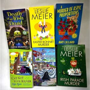 Lot of 6 Cozy Mysteries - Gently Read Mystery Books - Misc authors / Themes